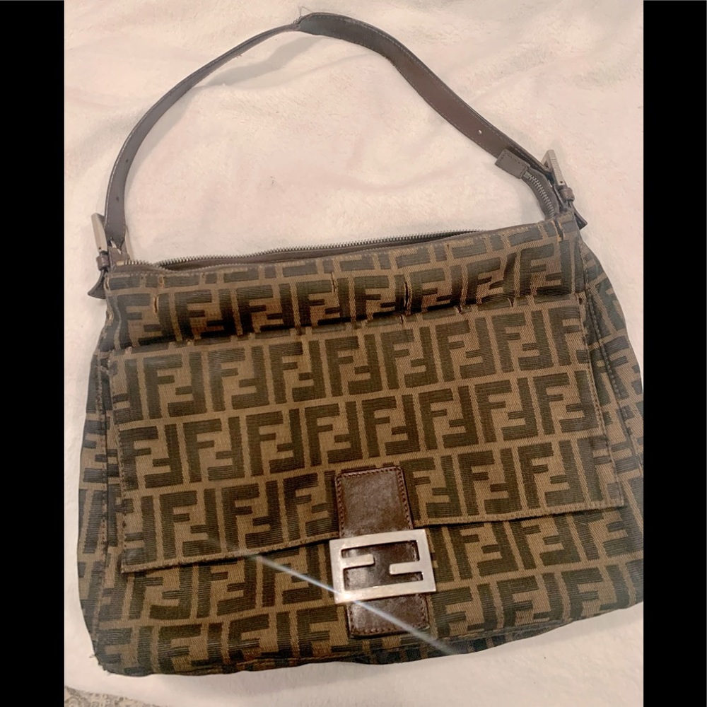 AUTH Vintage Fendi Zucca shoulder bag